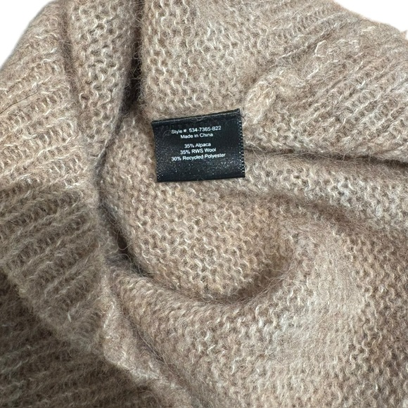 Jenni Kayne Boyfriend Alpaca Wool Blend V-Neck Button-Up Cardigan Sweater - Picture 6 of 6